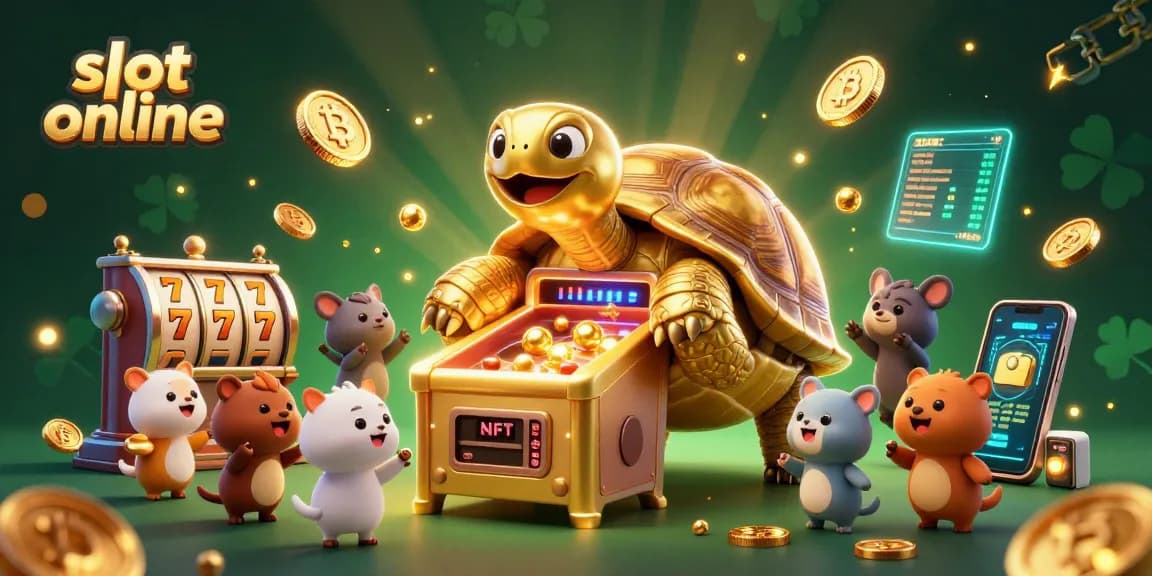 Play slot online with exciting games and features in this vibrant illustration of a casino scene.