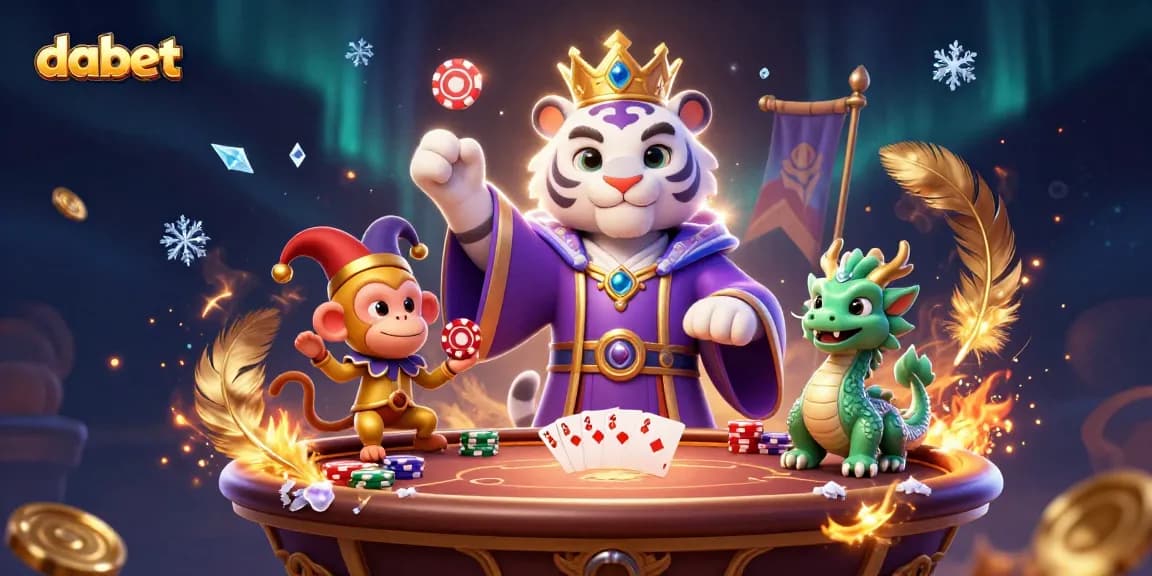 dabet showcases an electrifying poker scene with vibrant characters and high-stakes energy.