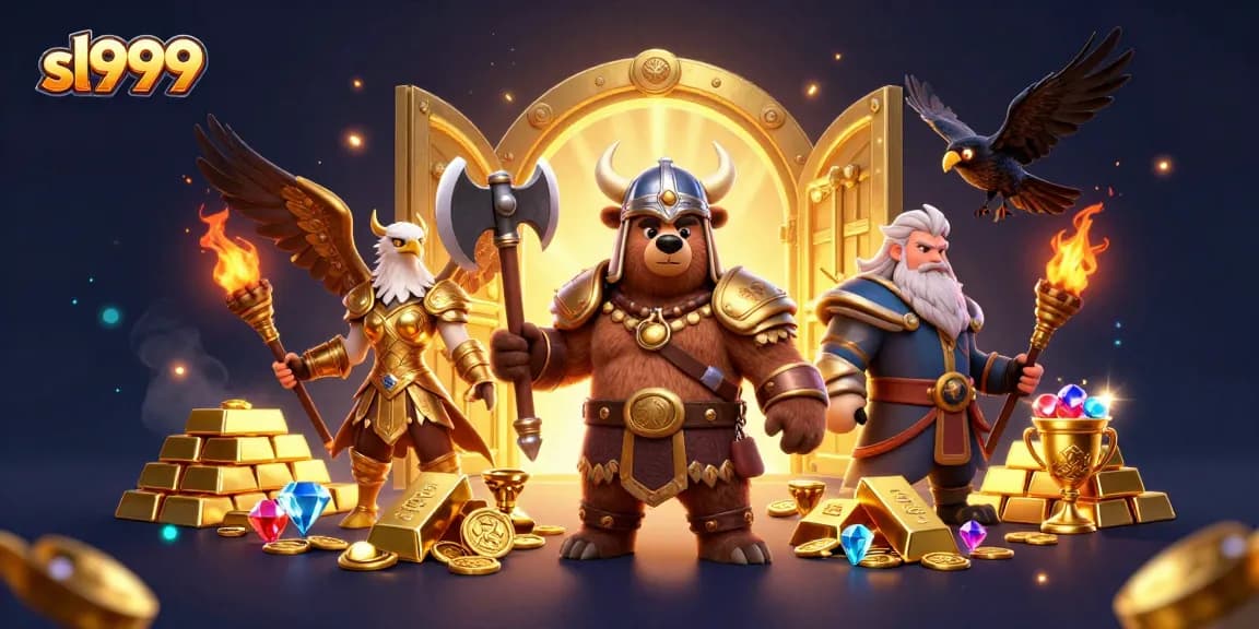 O SL999 oferece uma experiência de jogo emocionante com ursos vikings e tesouros de cassino.
