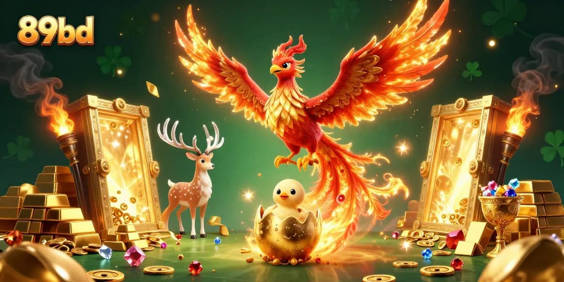 Experience the thrill of 89bd with a vibrant 3D casino-themed illustration featuring dynamic game elements.
