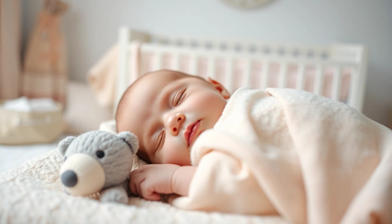 Engaging babyfotografie capturing a serene newborn in soft blankets with a gentle atmosphere.