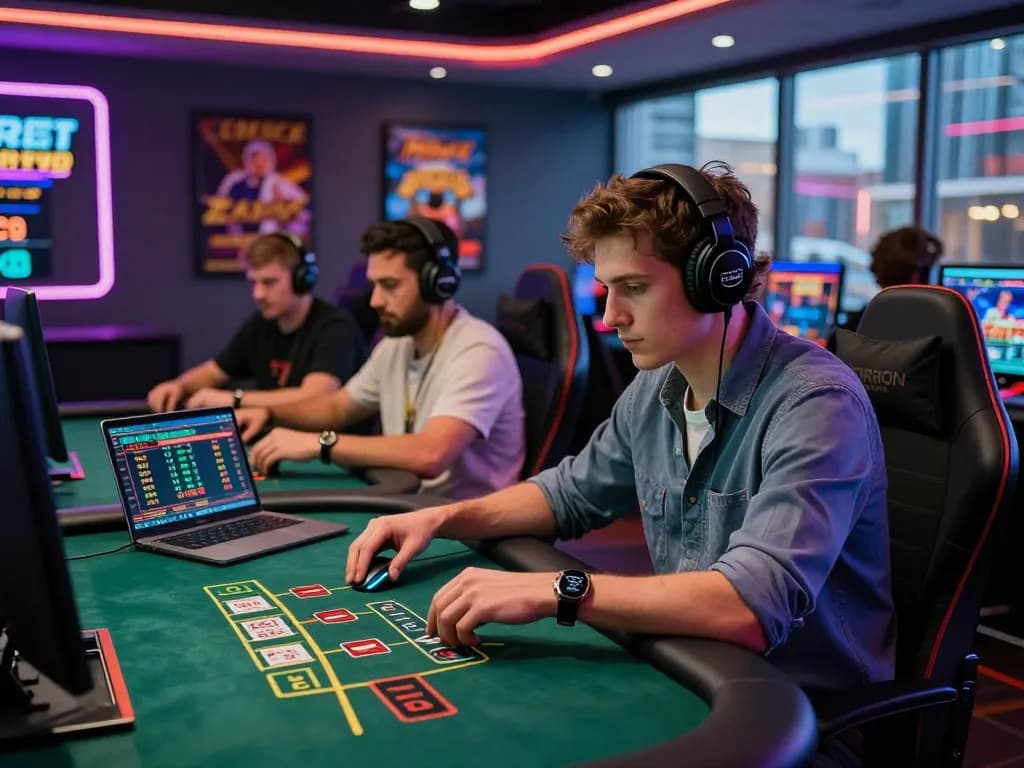 Engaging moment at TR88 nhà cái uy tín where players experience exciting live casino action with vibrant surroundings and modern gaming tools.