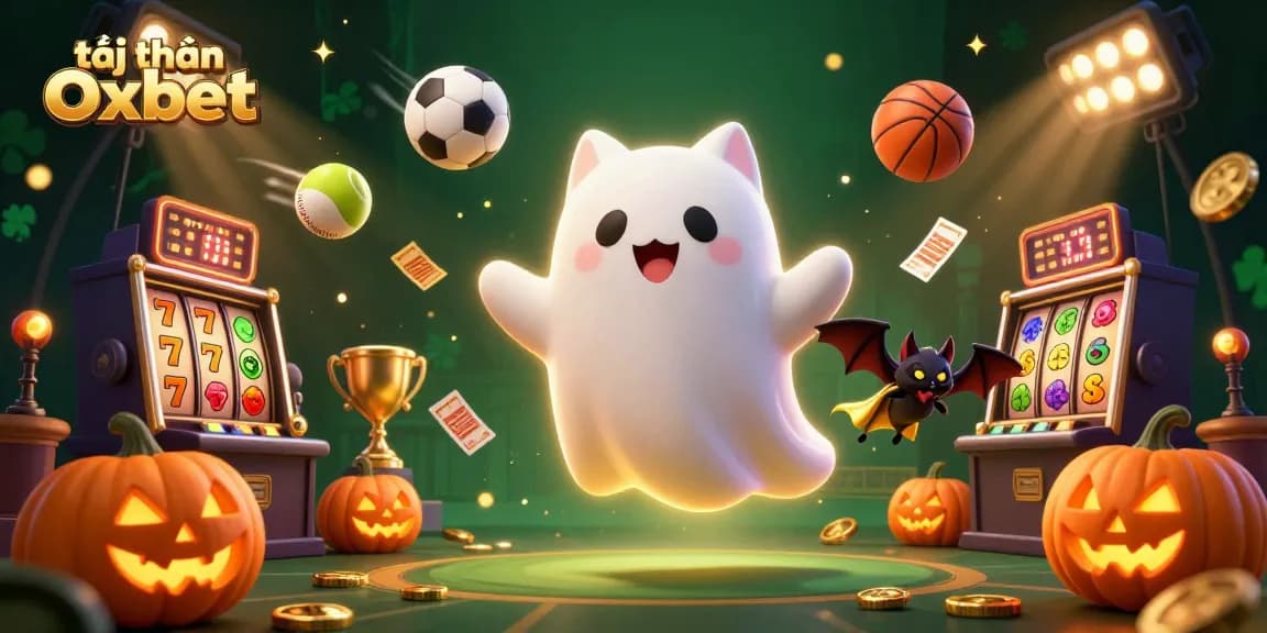 Experience the excitement of tài khoản Oxbet with our dynamic scene featuring casino-themed characters and elements.