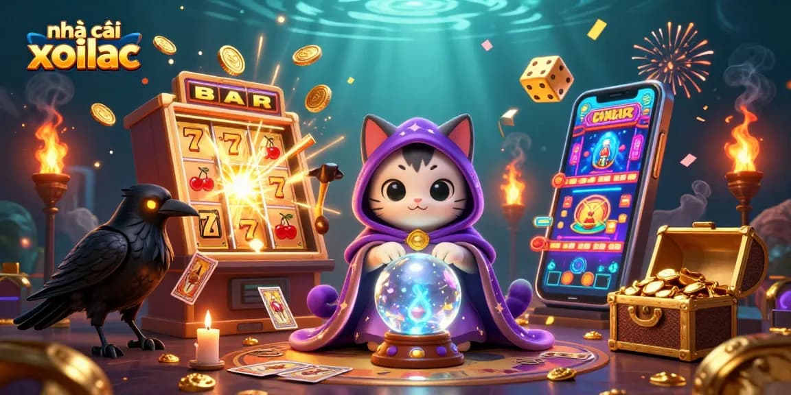 Experience the excitement of nhà cái xoilac with dynamic casino illustrations featuring mystic characters.