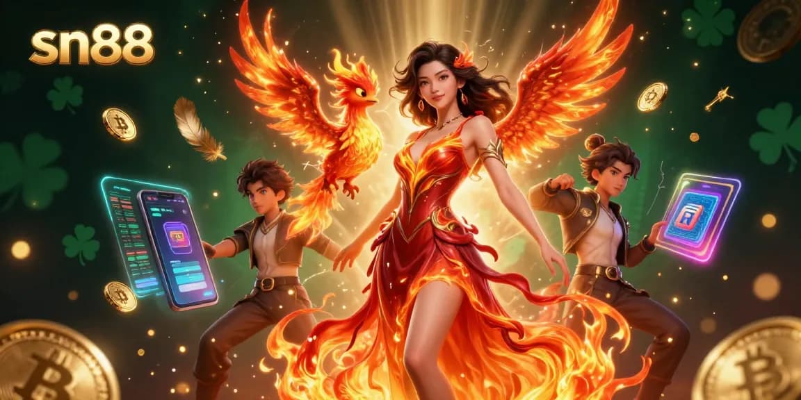 Experience sn88 with vibrant slots and crypto coins amid an Asian-inspired casino atmosphere.