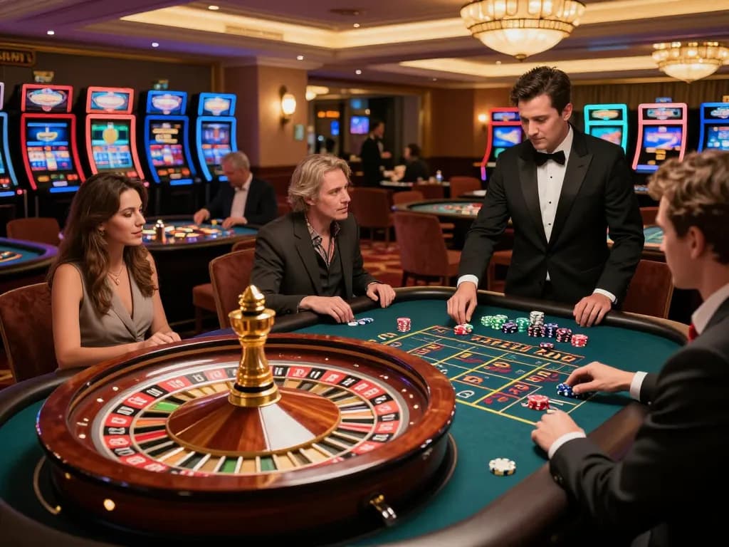 Exciting roulette gameplay experience at trang chu 789win with eager players betting and vibrant casino atmosphere.
