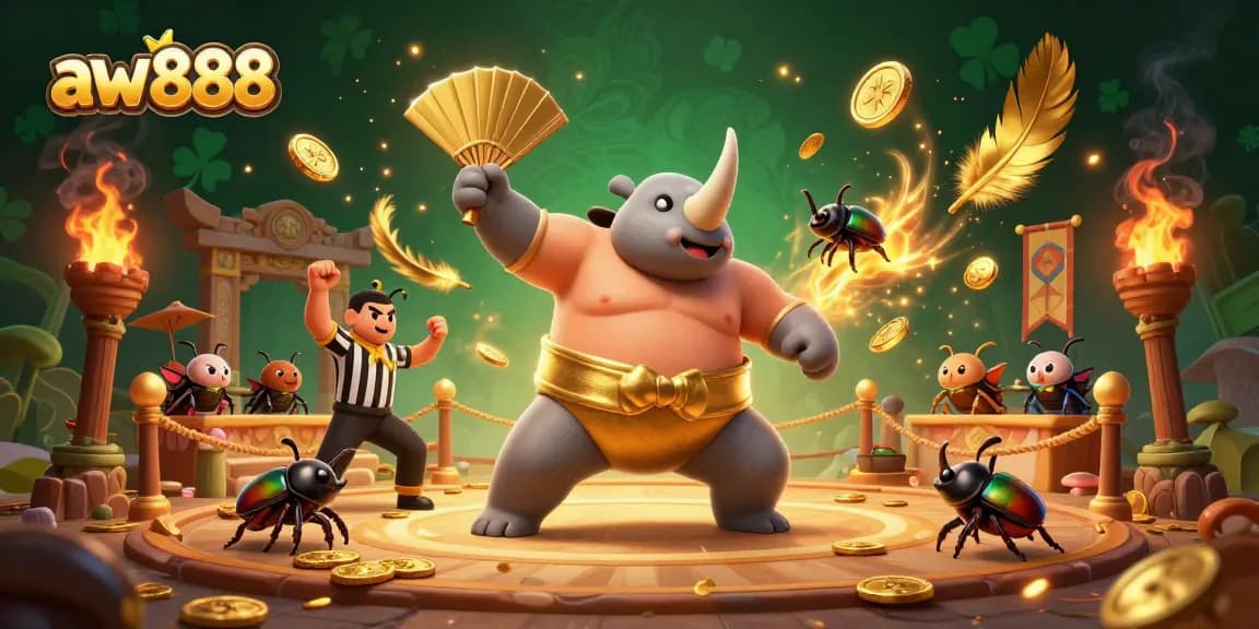 Experience the thrill of aw888 with dynamic golden coins flying in an exciting casino scene.