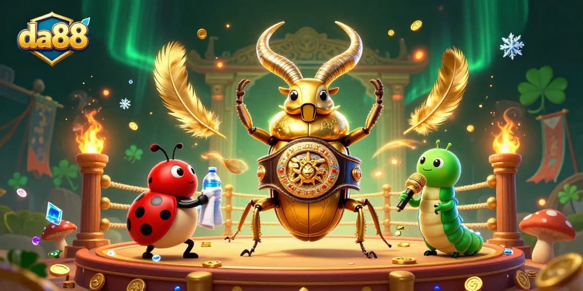 Experience thrilling action with da88 at a vibrant casino arena featuring colorful characters.
