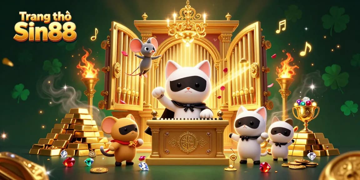 Unlock the excitement of Trang chủ Sin88 with a captivating casino illustration full of riches and action.