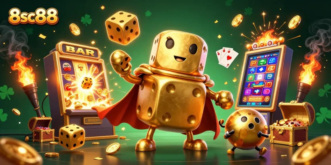 Experience 8sc88 with dynamic gameplay and thrilling casino action illustrated in vibrant detail.