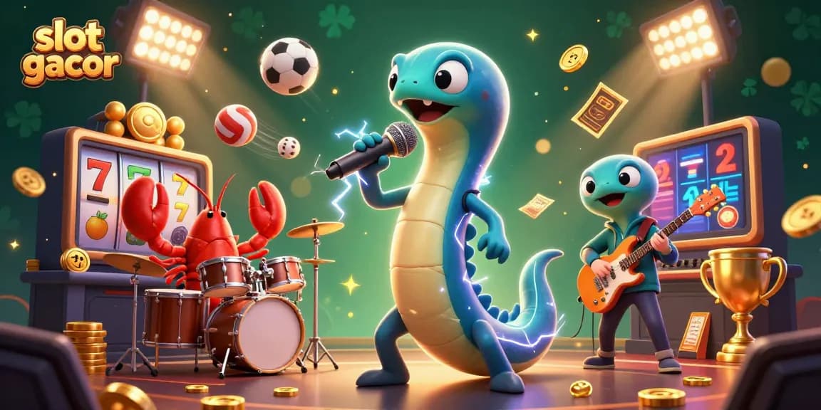 Engage with slot gacor dynamics featuring a DJ electric eel and vibrant underwater scenes.