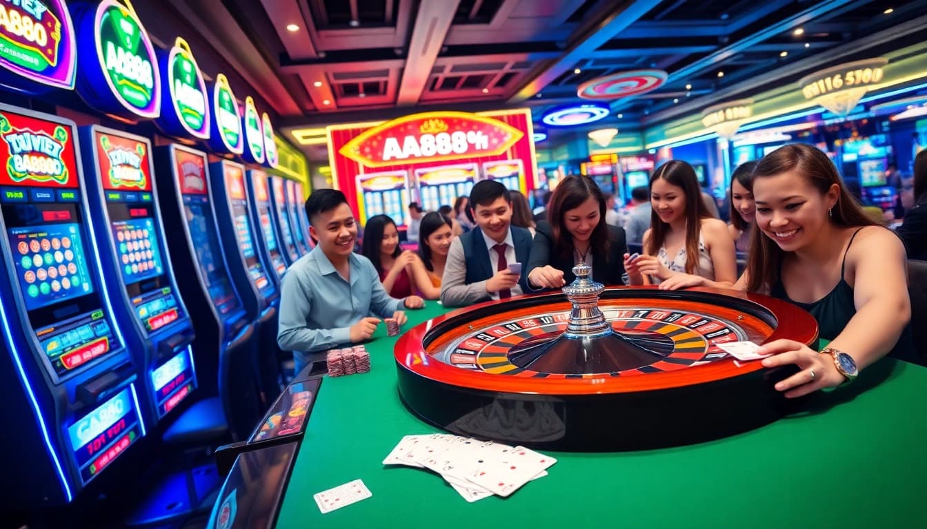 Sinta a emoção de vencer no vibrante cassino da AA888, com slots e jogos empolgantes.