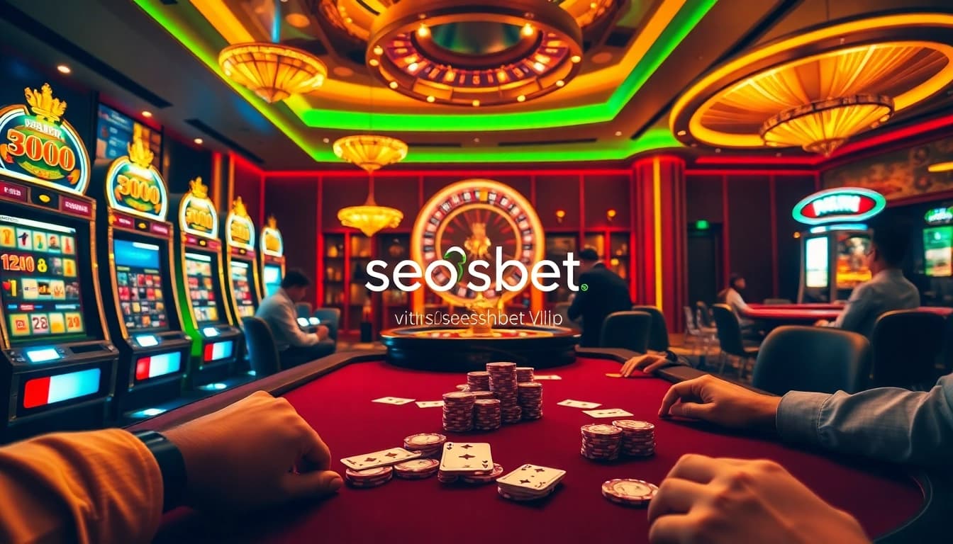 Enjoying a thrilling game at the luxurious casino with https://seoshbet.vip/ backdrop shining.