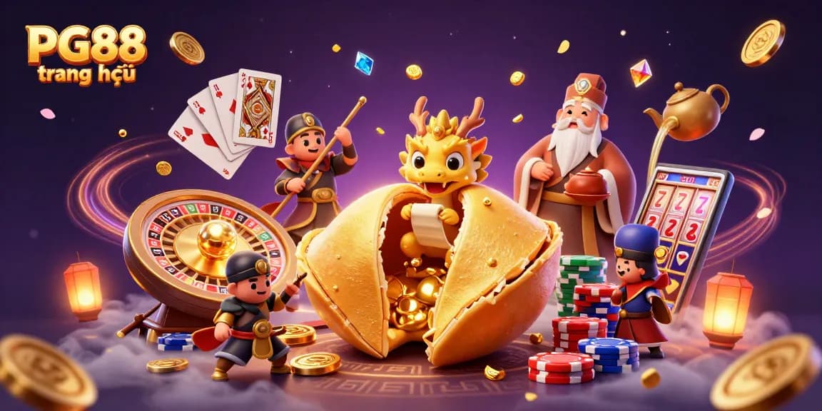 Experience the thrill of PG88 trang chủ with dynamic characters and gambling elements in a vibrant casino scene.
