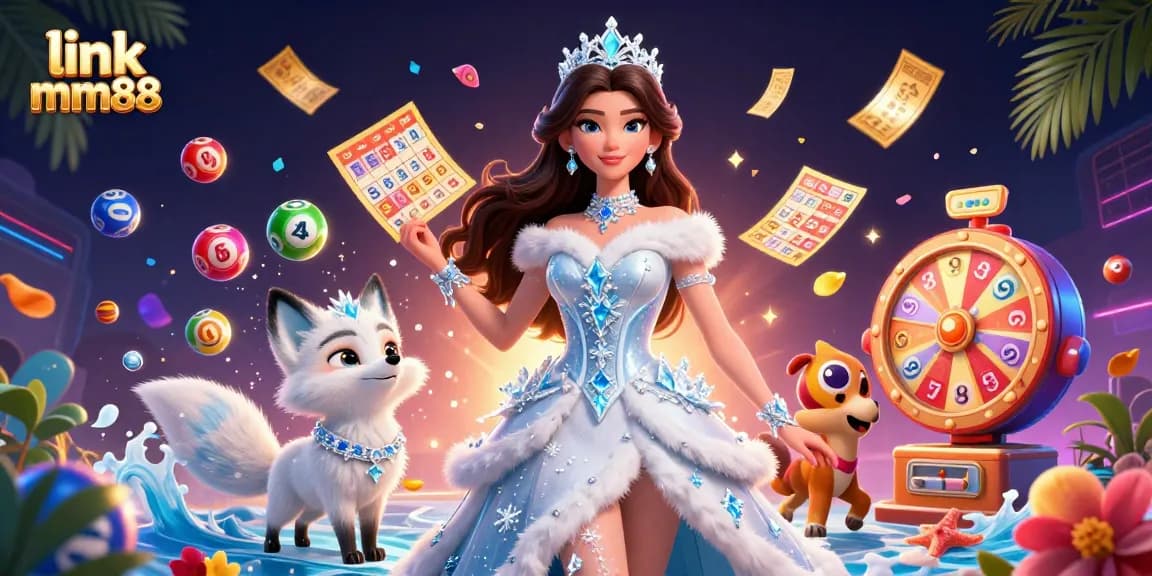 Engage with exciting games and promotions at link mm88, featuring a dynamic illustration of a casino scene.