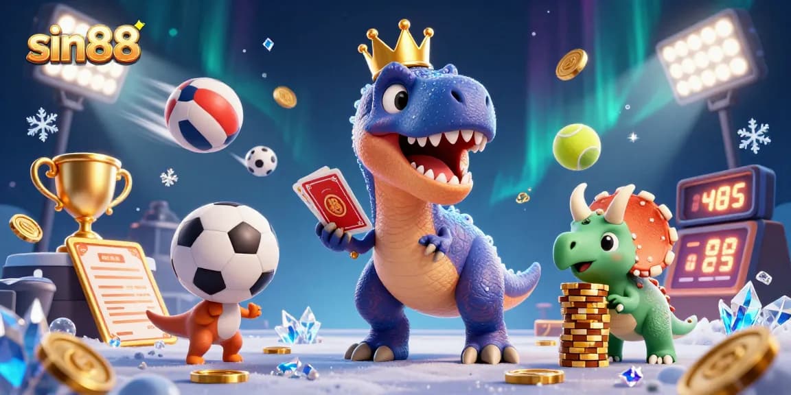 Experience sin88’s thrilling casino vibes with dynamic characters and sports elements in a vibrant scene.