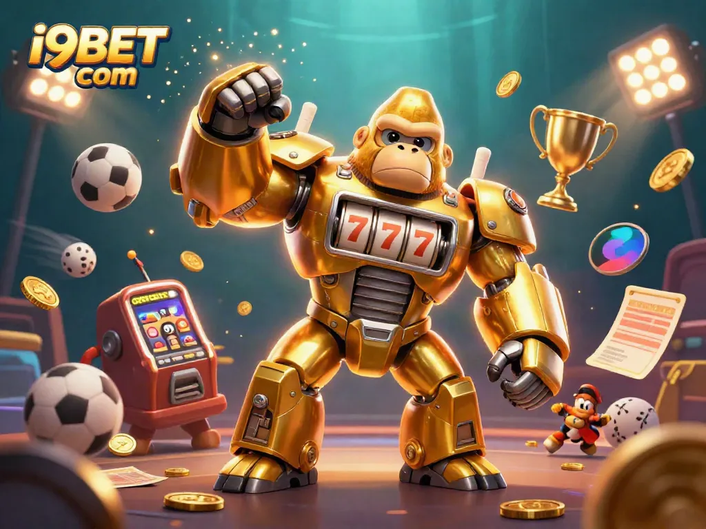 Experience thrilling gameplay at i9BET com with our transformer-style mech in action, showcasing dynamic sports elements.