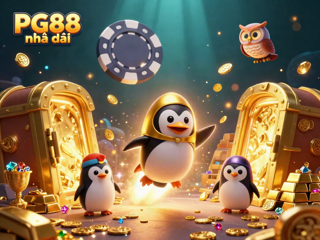 Experience thrilling excitement with PG88 nhà cái, featuring dynamic game elements like gold coins and treasures.