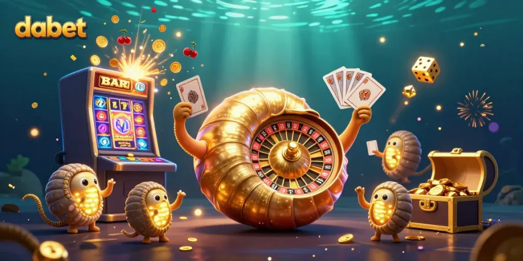 Experience thrilling gaming action at dabet with vibrant characters and casino elements.