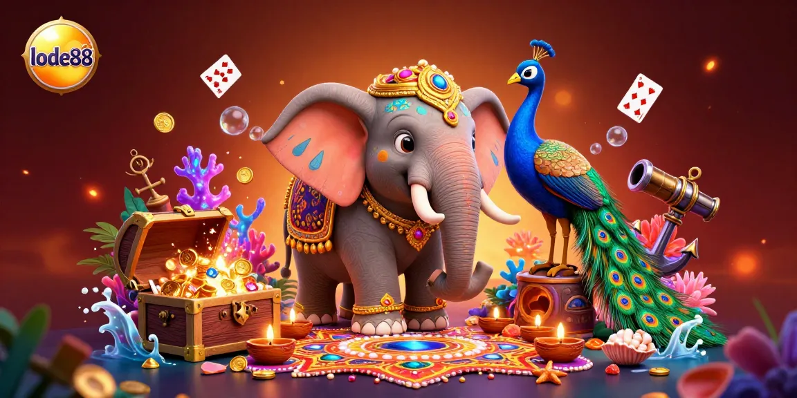Spin to win at lode88 with a vibrant 3D casino scene featuring colorful characters and dazzling treasures.