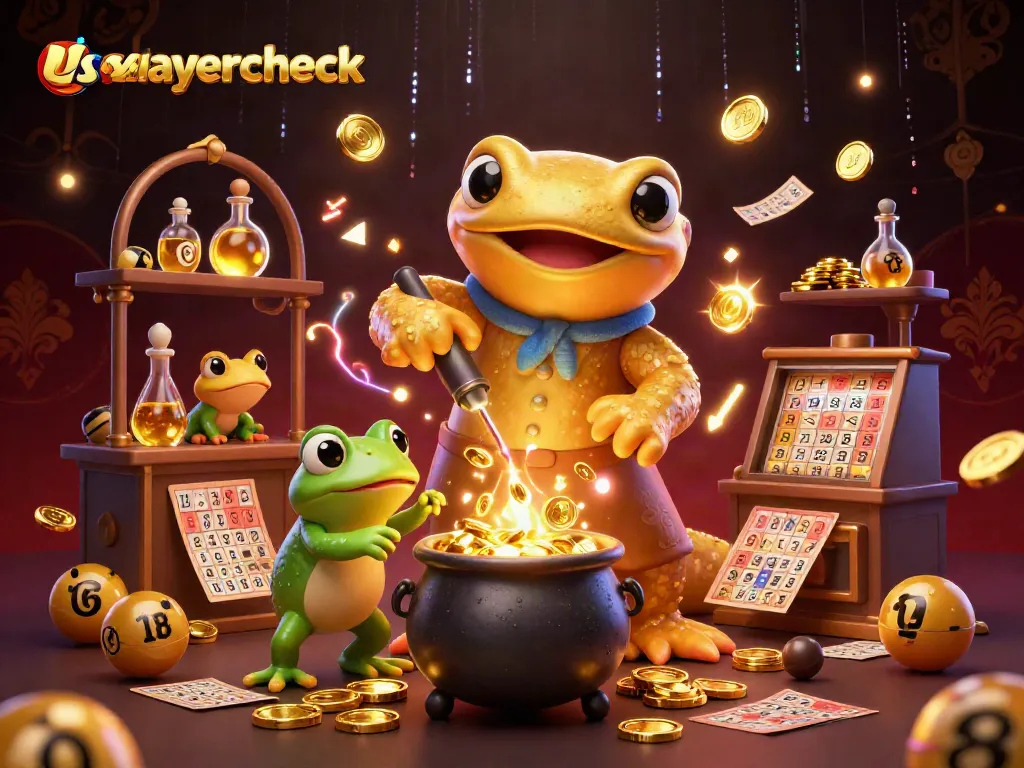 Engage in exciting lottery games with usplayercheck's vibrant 3D illustration showcasing winning moments.