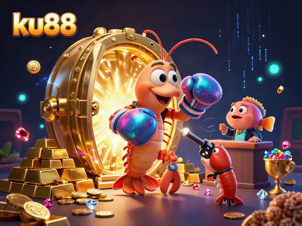 Experience thrilling moments with ku88 in this vibrant casino scene packed with treasures and fun.