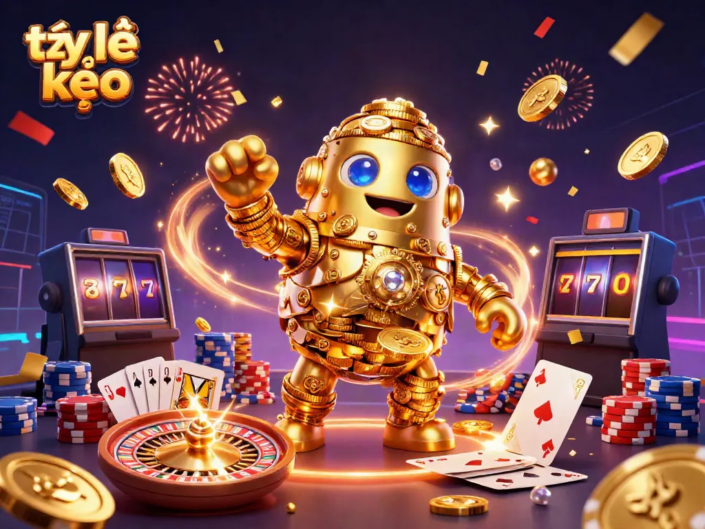 Experience high-energy gameplay with tỷ lệ kèo’s dazzling golden golem and casino elements.